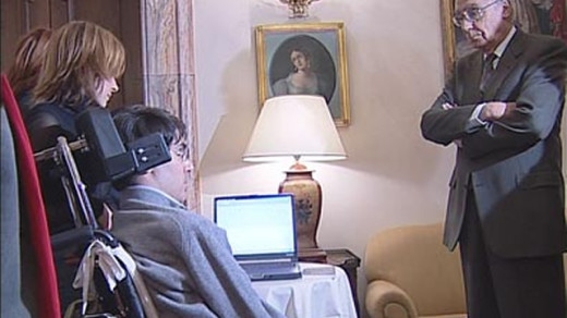 Josè Saramago saluta Luca Coscioni