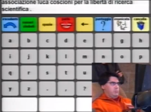 Luca Coscioni parla con gli occhi (eyetracking)