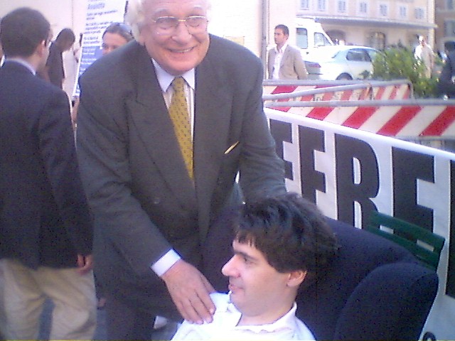 Luca Coscioni con Marco Pannella