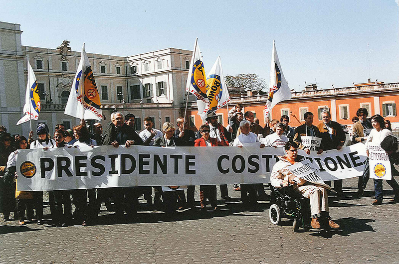 Luca Coscioni e Radicali Italiani Manifestazione davanti al Quirinale