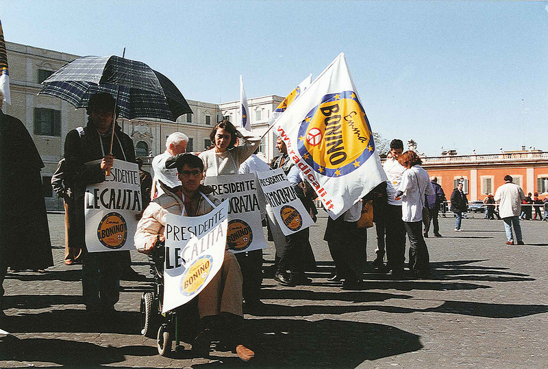 Luca Coscioni e Radicali Italiani Manifestazione davanti al Quirinale