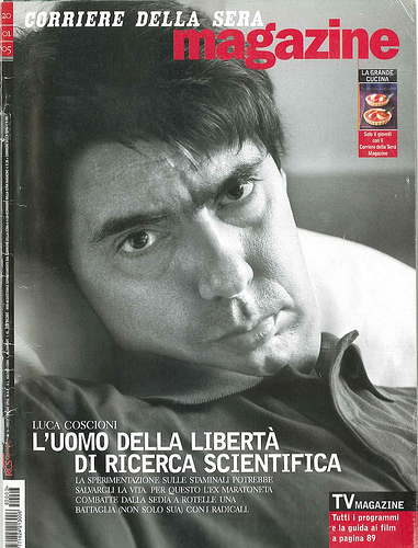 Copertina Corriere della Sera Magazine: Luca Coscioni. L’uomo della libertà di ricerca scientifica